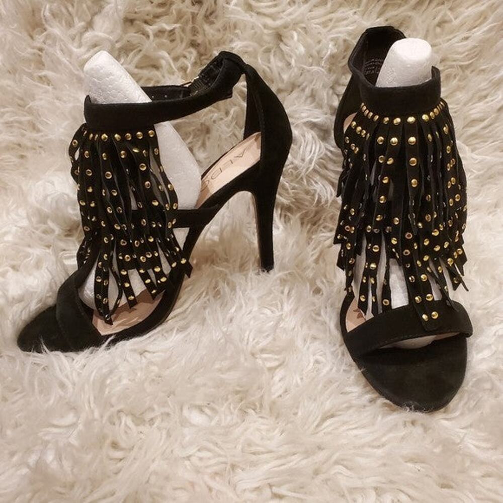 ALDO New Women's Black Fringe High Heels - 9 US